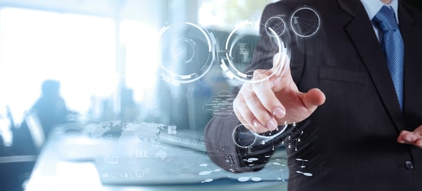 businessman working with modern technology as concept